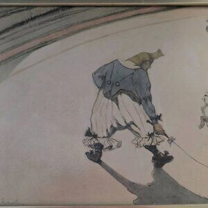 Rare 1899 Antique Henri de Toulouse-Lautrec Circus Clown Trainer Lithograph